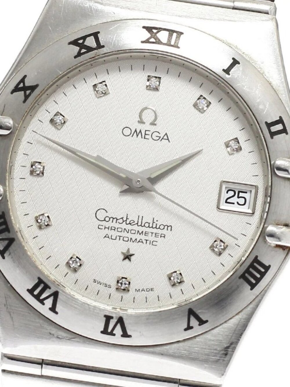 OMEGA Constellation 1502.35 11P Diamond Date Silver Dial Automatic Men's